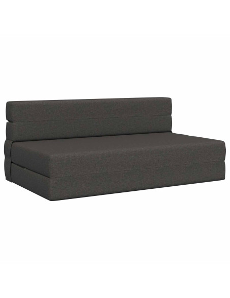 Divano Letto Pieghevole Grigio scuro 203 x 152 x 15 cm Tessuto