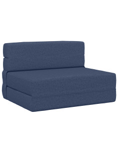 Divano Letto Pieghevole Blu 190 x 100 x 15 cm Tessuto