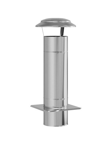 Estensione Camino Argento 25 x 25 x 65 cm Acciaio inossidabile