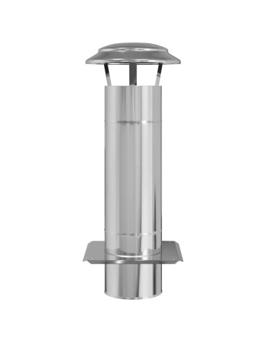 Estensione Camino Argento 25 x 25 x 65 cm Acciaio inossidabile