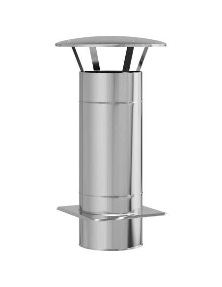 Estensione Camino Argento 35 x 35 x 65 cm Acciaio inossidabile