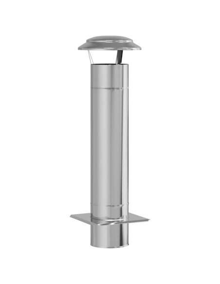 Estensione Camino Argento 25 x 25 x 82 cm Acciaio inossidabile