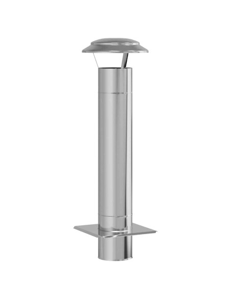 Estensione Camino Argento 25 x 25 x 82 cm Acciaio inossidabile