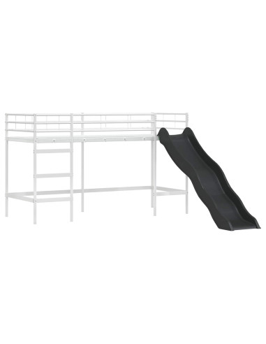 Struttura del letto loft per bambini Bianco e Blu 90 x 190 cm