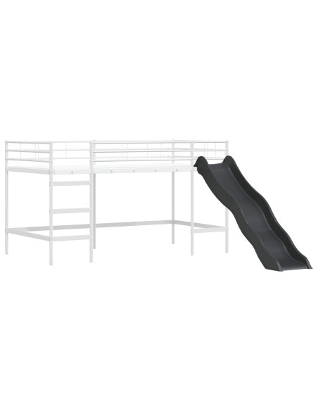 Struttura del letto loft per bambini Bianco e Rosa 90 x 200 cm
