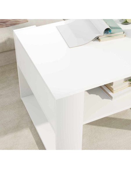Tavolino da salotto Bianco 66 x 53 x 45 cm Legno multistrato