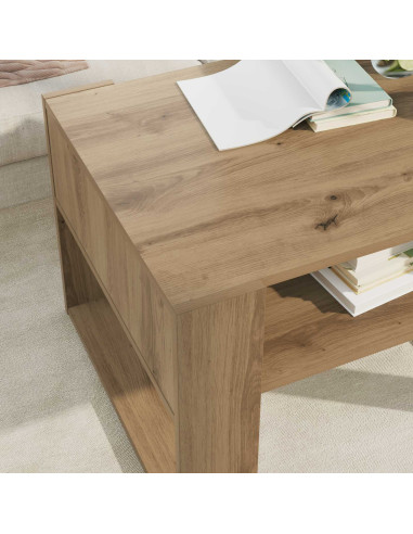 Tavolino da salotto Rovere artigianale 66 x 53 x 45 cm