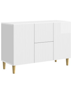 Credenza Bianco Lucido 89 x 34,5 x 60 cm Legno ingegnerizzato