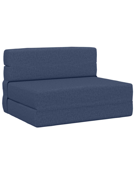 Divano Letto Pieghevole Blu 190 x 70 x 15 cm Tessuto