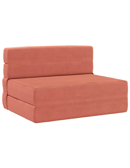Divano Letto Pieghevole Rosso Arancio 190 x 70 x 15 cm