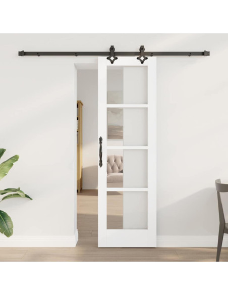 Porta scorrevole ORKDAL Bianco e Nero 61 x 198,5 cm