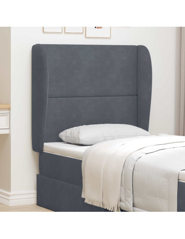 Orecchia della Testata Grigio Sfumato 80 x 23 x 6 cm Velluto