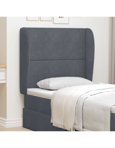 Orecchia della Testata Grigio Sfumato 80 x 23 x 6 cm Velluto