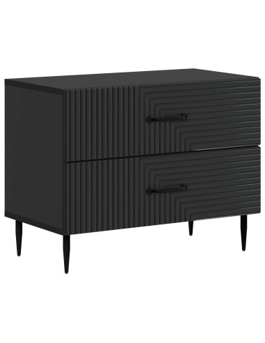 Armadio da Notte Nero 62 x 34,5 x 47,5 cm Legno ingegnerizzato