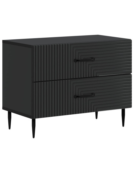 Armadio da Notte Nero 62 x 34,5 x 47,5 cm Legno ingegnerizzato