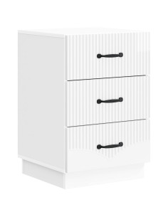 Armadio da Notte con cassetto Bianco Lucido 43 x 41 x 63,5 cm