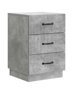 Armadio da Notte con cassetto Grigio Cemento 43 x 41 x 63,5 cm