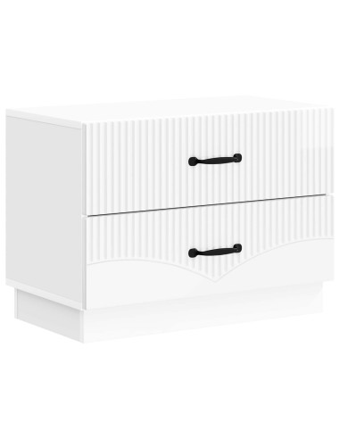Armadio da Notte con cassetto Bianco Lucido 62 x 34,5 x 44,5 cm