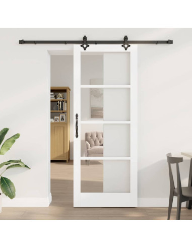 Porta scorrevole ORKDAL Bianco e Nero 83 x 211 cm