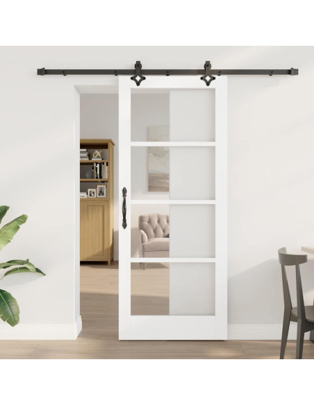 Porta scorrevole ORKDAL Bianco e Nero 83 x 202 cm
