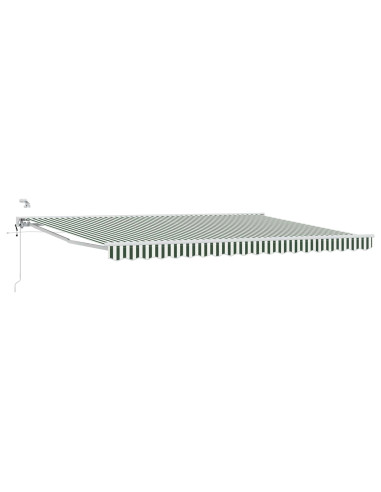 Tettuccio Elettrico Retrattile Verde e Bianco 4,5 × 3 m