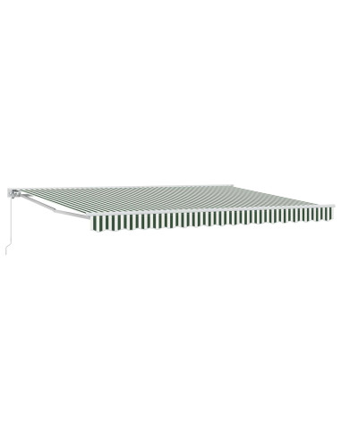Tenda retrattile manuale Verde e Bianco 5 × 3,5 m