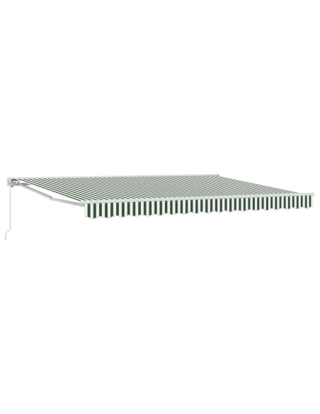 Tenda retrattile manuale Verde e Bianco 4,5 × 3 m
