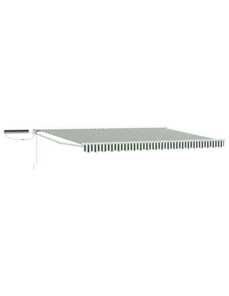 Tettuccio Elettrico Retrattile Verde e Bianco 4,5 × 3 m