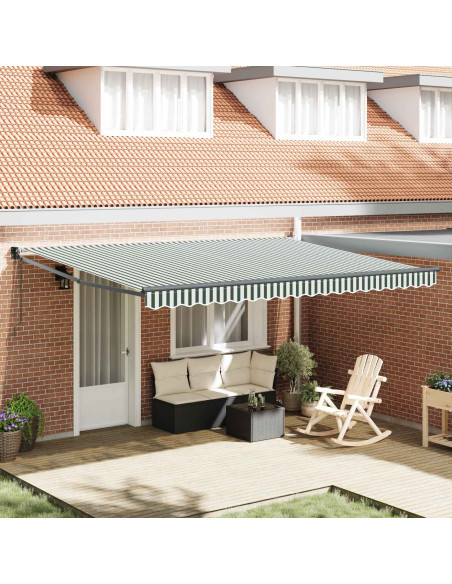 Tenda da Sole Verde e Bianco 450 x 300 x 165 cm