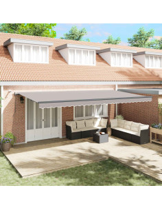 Tessuto per Tenda con Grigio chiaro 600 × 300 cm Poliestere