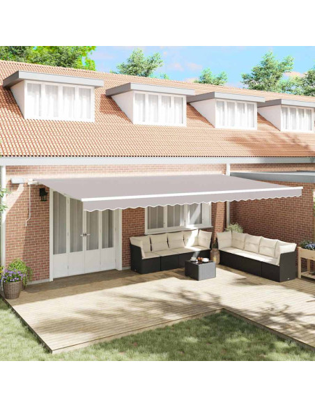 Tenda Retrattile Grigio chiaro 600 × 350 cm Tessuto e acciaio