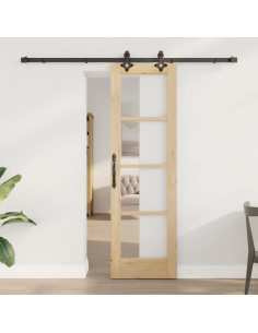 Porta scorrevole ORKDAL Naturale e Nero 61 x 198,5 cm