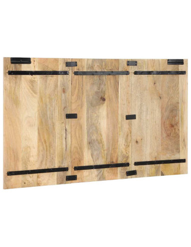 Testiera 140 cm in Legno Massello di Mango Grezzo