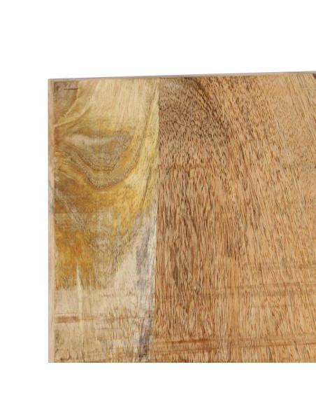 Testiera 140 cm in Legno Massello di Mango Grezzo