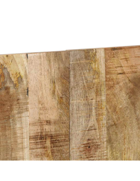Testiera 140 cm in Legno Massello di Mango Grezzo