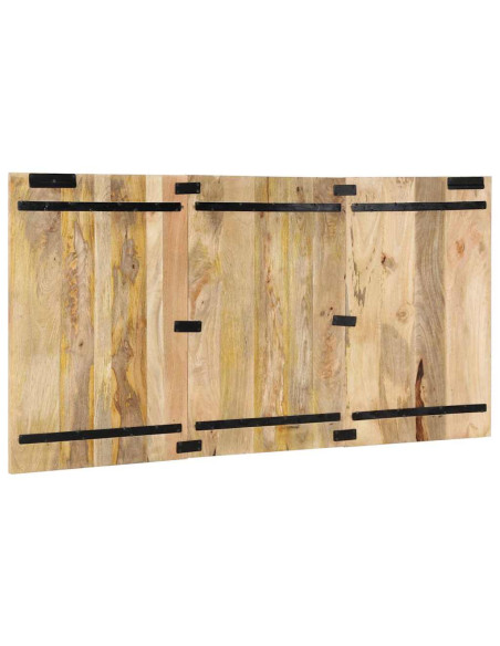 Testiera 160 cm in Legno Massello di Mango Grezzo
