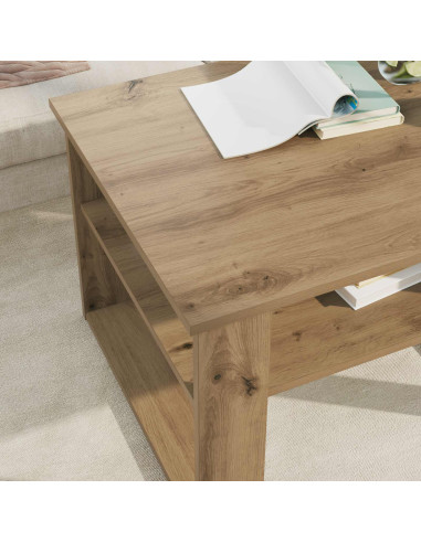 Tavolino da salotto Rovere artigianale 64 x 54 x 44 cm