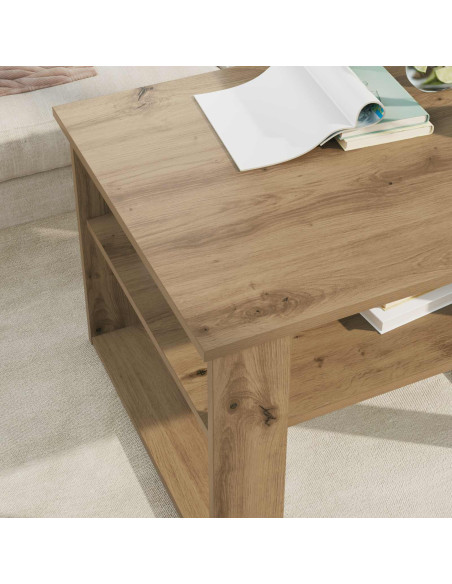 Tavolino da salotto Rovere artigianale 64 x 54 x 44 cm