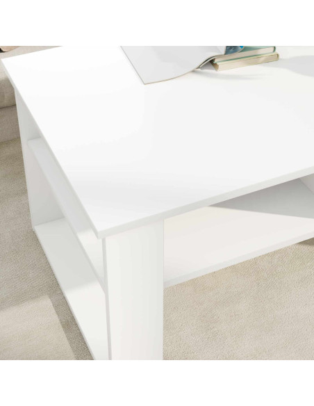 Tavolino da salotto Bianco 96 x 54 x 44 cm Legno multistrato