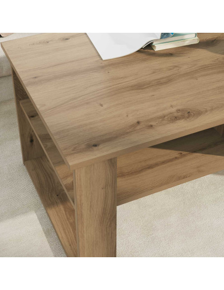 Tavolino da salotto Rovere artigianale 96 x 54 x 44 cm