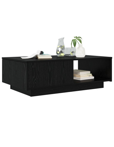 Tavolino da salotto con cassetto Rovere Nero 95 x 55 x 31 cm