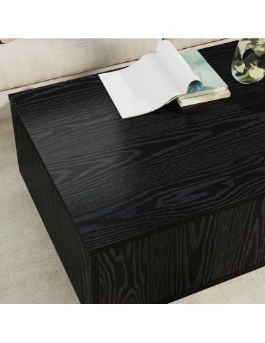 Tavolino da salotto con cassetto Rovere Nero 95 x 55 x 31 cm