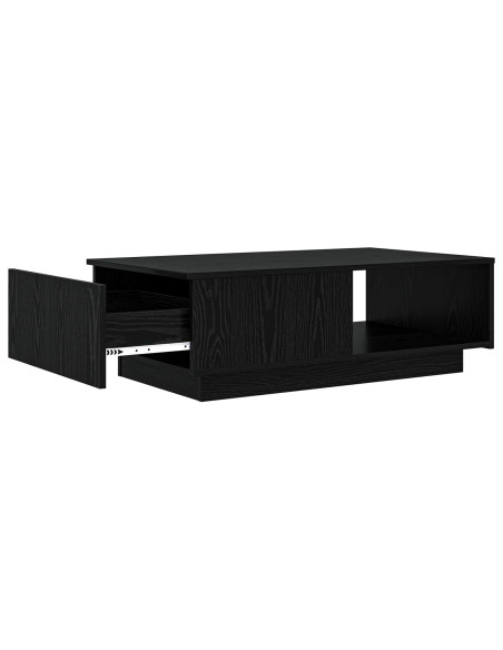 Tavolino da salotto con cassetto Rovere Nero 95 x 55 x 31 cm
