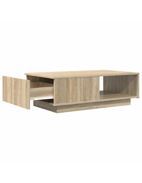 Tavolino da salotto con cassetto Rovere Sonoma 95 x 55 x 31 cm