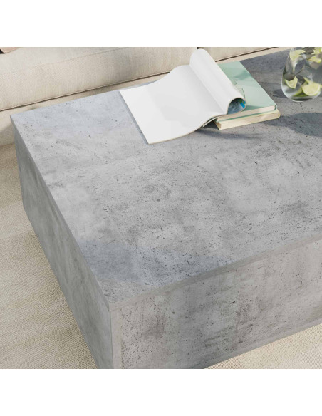 Tavolino da salotto con cassetto Grigio cemento 95 x 55 x 31 cm