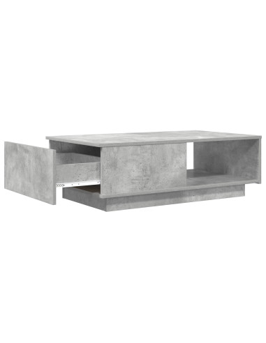 Tavolino da salotto con cassetto Grigio cemento 95 x 55 x 31 cm