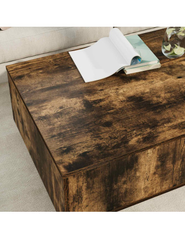 Tavolino da salotto con cassetto Rovere fumé 95 x 55 x 31 cm