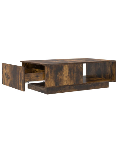 Tavolino da salotto con cassetto Rovere fumé 95 x 55 x 31 cm