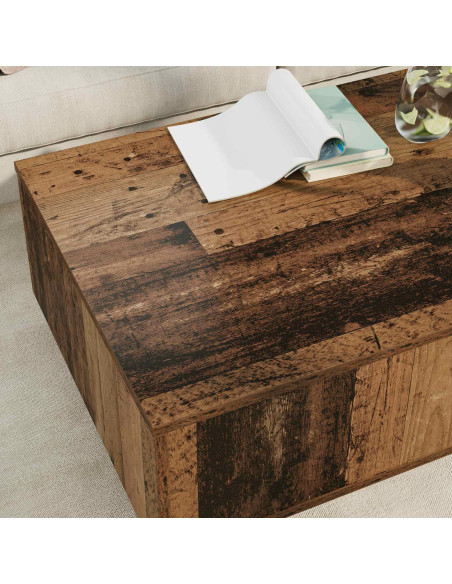 Tavolino da salotto con cassetto Legno vecchio 95 x 55 x 31 cm