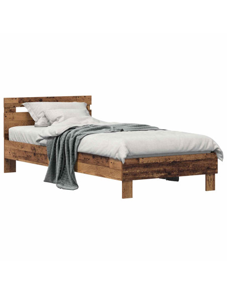 Struttura del letto con testiera Legno vecchio 98.5 x 200 cm